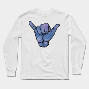 Blue and Purple Shaka Long Sleeve T-Shirt